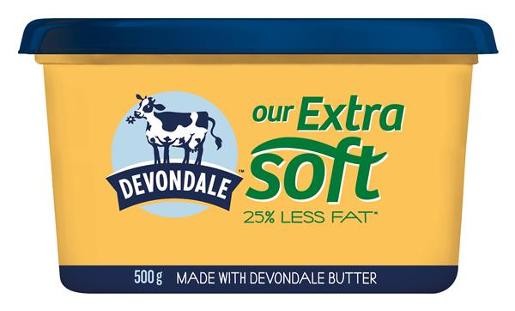 DEVONDALE EXTRA SOFT BUTTER 500GM Pack Size: 16