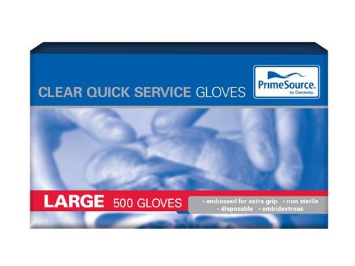 MPM LARGE CLEAR GLOVES 500S Pack Size: 5
