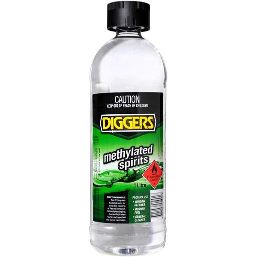 DIGGERS METHYLATED SPIRITS 1L Pack Size: 12