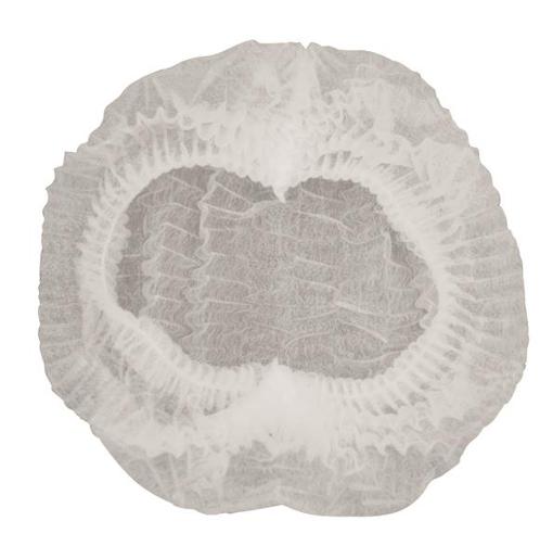 CAST AWAY WHITE DISPOSABLE BOUFFANT STYLE CAP 100S Pack Size: 10