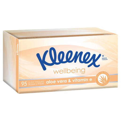 KLEENEX FACIAL TISSUE EXTRACARE ALOE VERA WHITE 95S Pack Size: 24