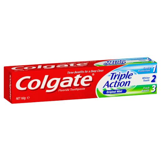 COLGATE TOOTHPASTE TRIPLE ACTION 160GM Pack Size: 12