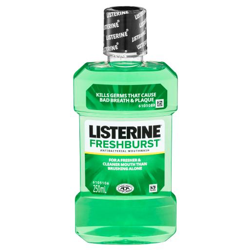 LISTERINE FRESH BURST MOUTHWASH 250ML Pack Size: 6