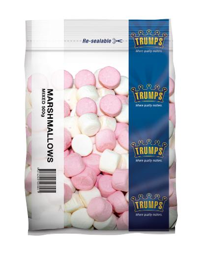 TRUMPS MARSHMALLOWS 500GM Pack Size: 10