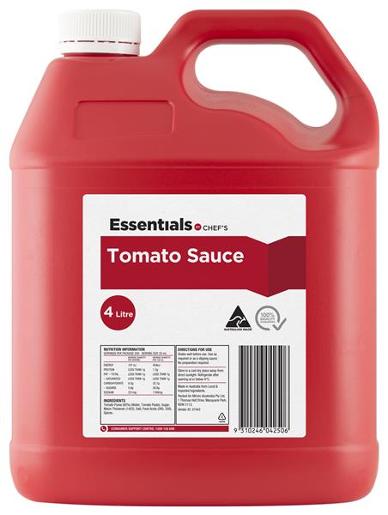ESSENTIALS CHEF TOMATO SAUCE 4L Pack Size: 3