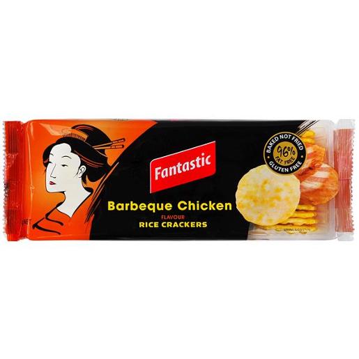 FANTASTIC RICE CRACKERS BARBEQUE CHICKEN 100GM Pack Size: 12