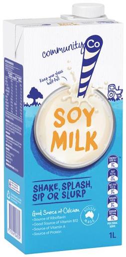 COMMUNITY CO SOY MILK 1L Pack Size: 8