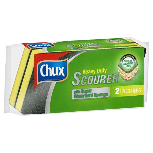 CHUX SCOURER SPONGE HEAVY DUTY 2PK Pack Size: 6