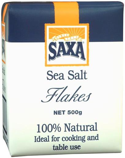 SAXA SEA SALT FLAKES 500GM Pack Size: 6
