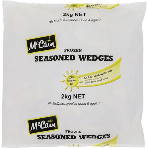 MCCAIN SEASONED POTATO WEDGES 2KG (BOX) Pack Size: 6