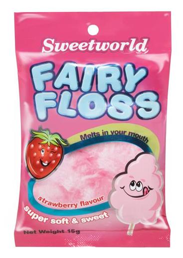 SWEETWORLD FAIRY FLOSS 15GM Pack Size: 18