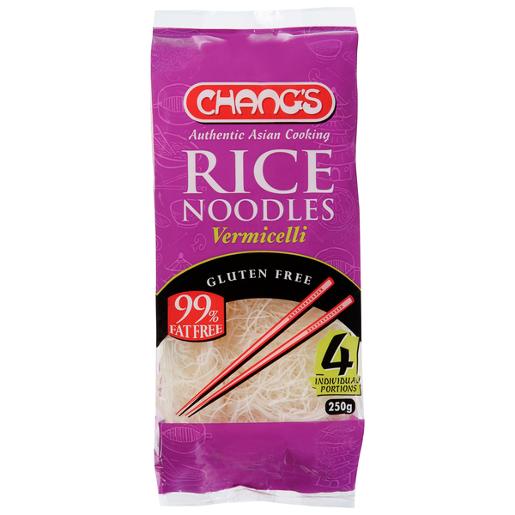 CHANGS VERMICELLI RICE NOODLES 250GM Pack Size: 6