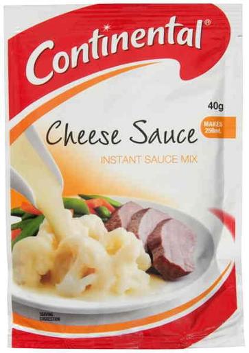 CONTINENTAL CHEESE INSTANT SAUCE 40GM Pack Size: 12