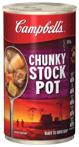 CAMPBELLS CHUNKY SOUP STOCKPOT 505GM Pack Size: 12