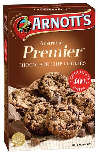 ARNOTTS BISCUITS PREMIUM CHOCOLATE CHIP COOKIES 310GM Pack Size: 12