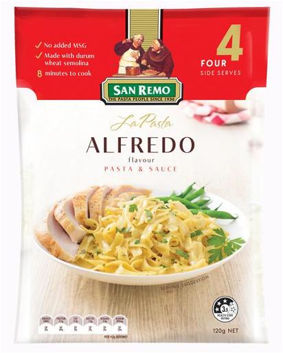 LA PASTA ALFREDO 4 SERVES 120GM Pack Size: 6