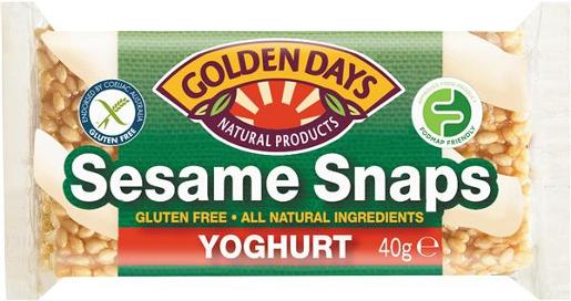 GOLDEN DAYS SESAME SNAPS YOGHURT 40G Pack Size: 24