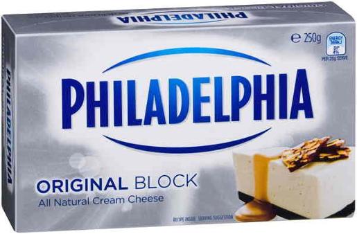 PHILADELPHIA CREAM CHEESE BLOCK 250GM Pack Size: 12
