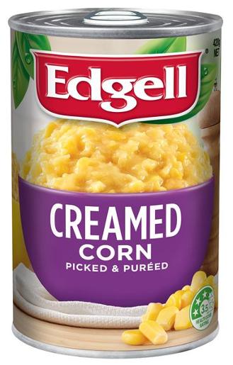 EDGELL CREAMED CORN 420GM Pack Size: 15