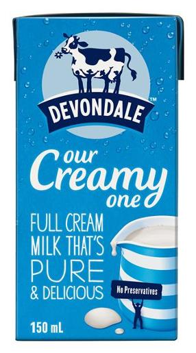 DEVONDALE MILK LONGLIFE FULL CREAM 150ML Pack Size: 32