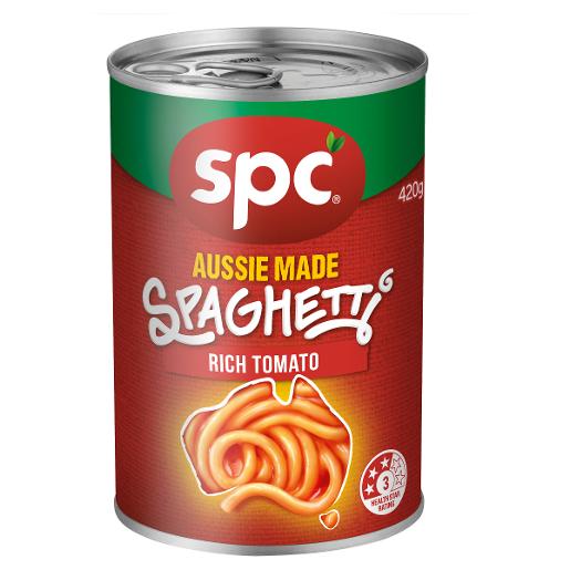 SPC SPAGHETTI AND TOMATO SAUCE 420G Pack Size: 12