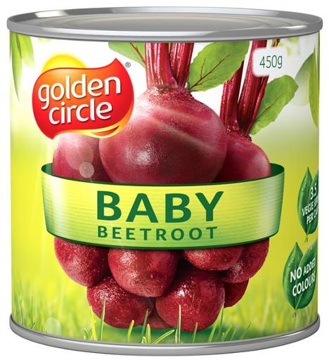 GOLDEN CIRCLE WHOLE BABY BEETROOT 450GM Pack Size: 24
