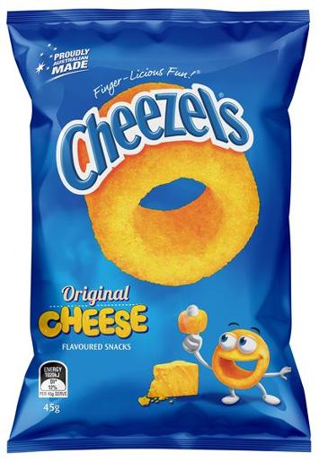 CHEEZELS CHEESE SNACKS 45GM Pack Size: 18