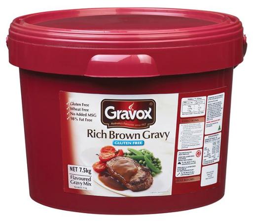 GRAVOX GRAVY RICH BROWN GLUTEN FREE 7.5KG Pack Size: 1