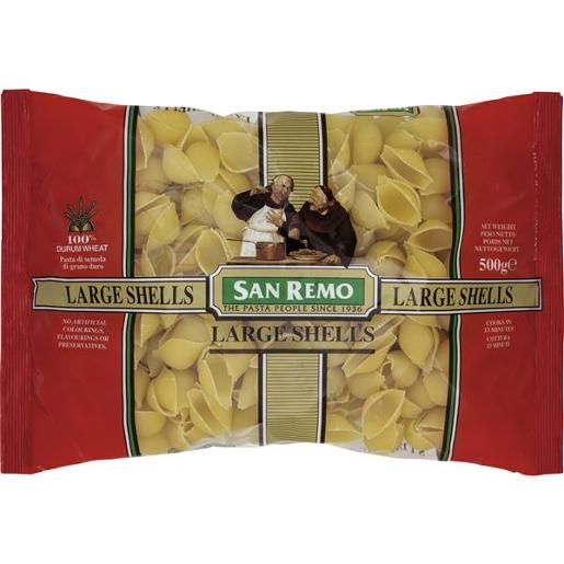 SAN REMO LARGE SHELLS #29 500GM Pack Size: 12