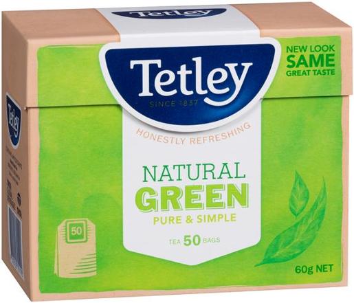 TETLEY GREEN TEA CUP BAGS 50S Pack Size: 5