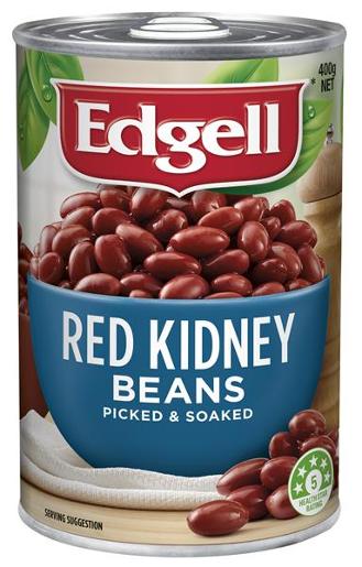 EDGELL RED KIDNEY BEANS 400GM Pack Size: 10