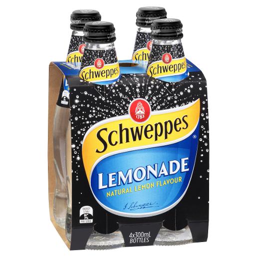 SCHWEPPES LEMONADE 4 PACK 300ML Pack Size: 6