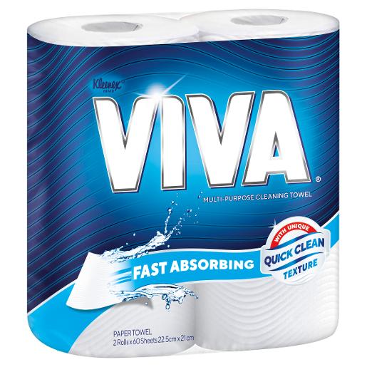 VIVA PAPER TOWEL WHITE 6 SHEETS 2PK Pack Size: 6