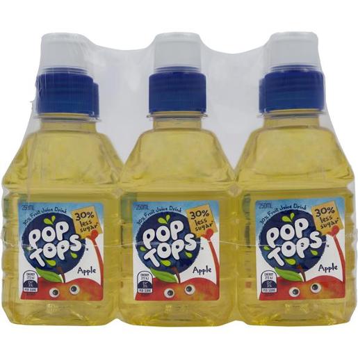 POP TOPS APPLE JUICE 6 PACK 250ML Pack Size: 4