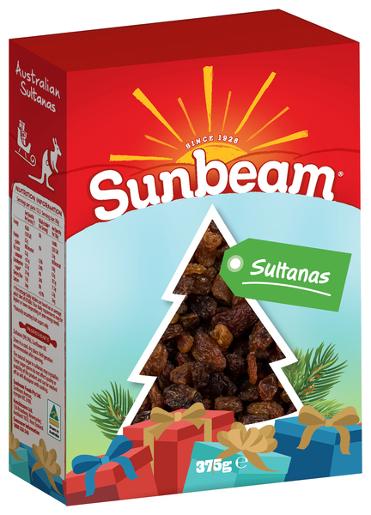 SUNBEAM SULTANAS BOXED 375GM Pack Size: 11