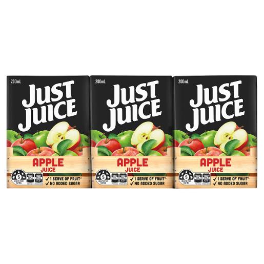 JUST JUICE APPLE 6 PACK 200ML Pack Size: 4
