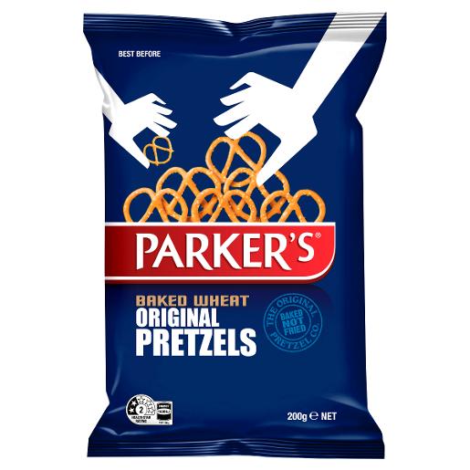 PARKERS BAKED WHEAT PRETZEL TWISTS 200GM Pack Size: 12