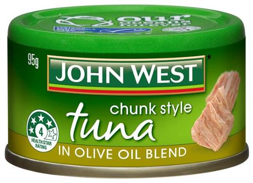 JOHN WEST TUNA OLIVE OIL BLEND 12 x 95GM Pack Size:3