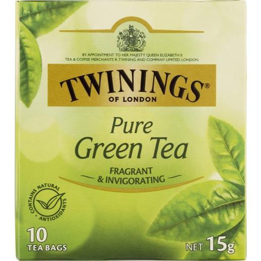 TWININGS PURE GREEN TEABAGS 10S Pack Size: 12
