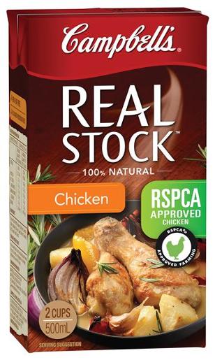 CAMPBELLS REAL STOCK CHICKEN 500ML Pack Size: 8