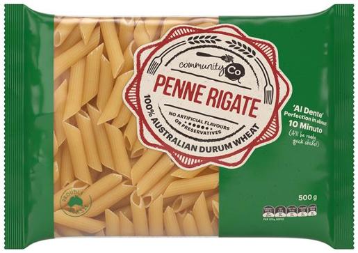 COMMUNITY CO #18 PENNE 500GM Pack Size: 12