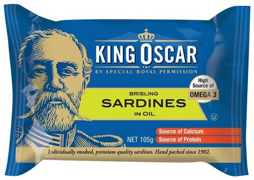 KING OSCAR SARDINES IN SOYA OIL 105GM Pack Size: 12