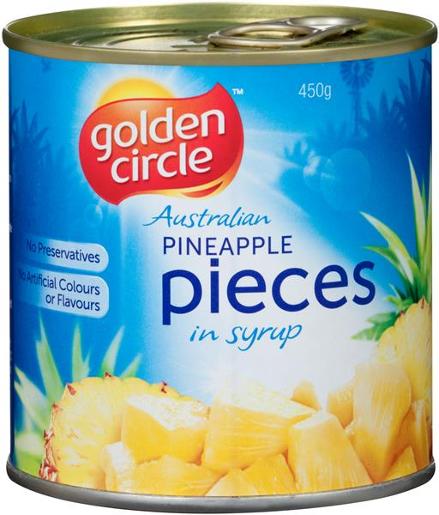 GOLDEN CIRCLE PINEAPPLE PIECES 450GM Pack Size: 12