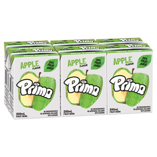 PRIMA APPLE FRUIT DRINK 6x200ml Pack Size: 4