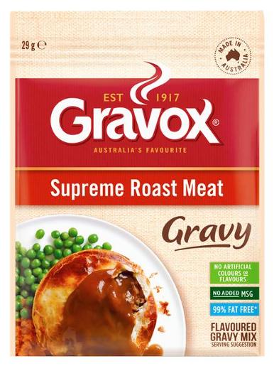 GRAVOX GRAVY MIX SACHEL SUPREME ROAST MEAT 29GM Pack Size: 18