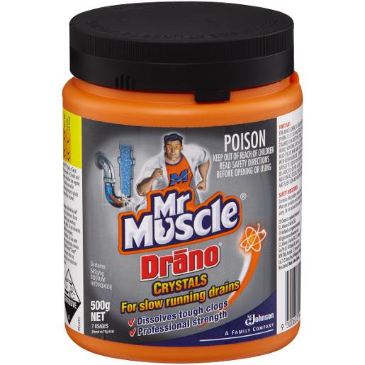 MR MUSCLE DRANO CRYSTALS 500GM Pack Size: 6