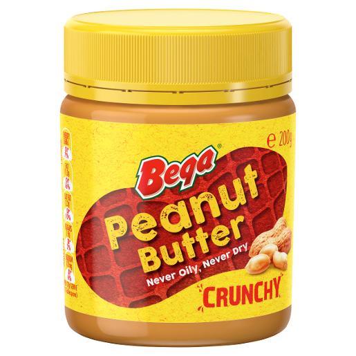 BEGA PEANUT BUTTER CRUNCHY 200GM Pack Size: 12
