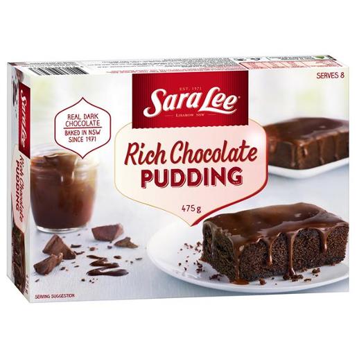 SARA LEE CHOCOLATE PUDDING 475GM Pack Size: 6