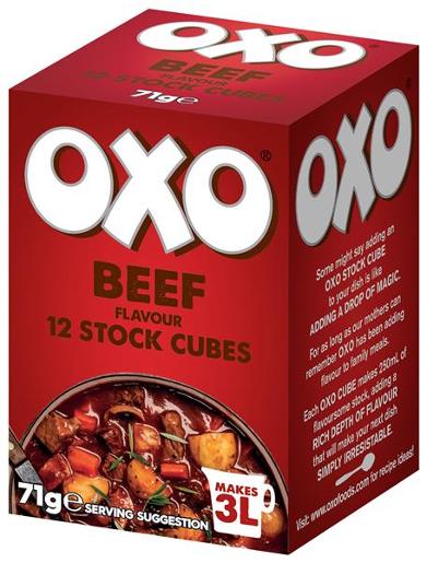 OXO BEEF STOCK CUBES Pack Size: 12