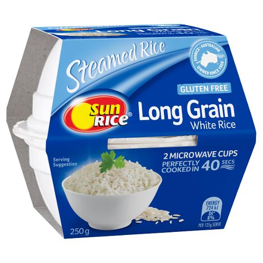 SUNRICE LONG GRAIN WHITE RICE 2 PACK 250GM Pack Size: 6